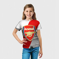 Футболка детская Arsenal, цвет: 3D-принт — фото 2