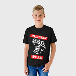 Футболка детская RUSSIAN BEAR - WILD POWER, цвет: 3D-принт — фото 2