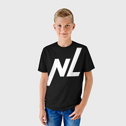 Футболка детская NL logo, цвет: 3D-принт — фото 2
