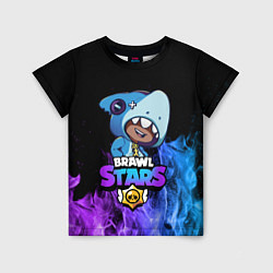 Футболка детская Brawl Stars LEON SHARK, цвет: 3D-принт