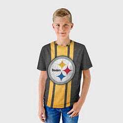 Футболка детская Pittsburgh Steelers, цвет: 3D-принт — фото 2