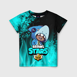 Детская футболка Brawl Stars LEON SHARK