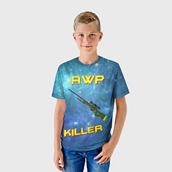 Футболка детская AWP killer, цвет: 3D-принт — фото 2