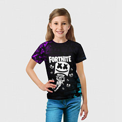 Футболка детская Fortnite x Marshmello x Games, цвет: 3D-принт — фото 2