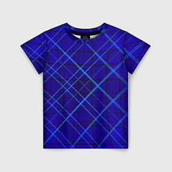 Детская футболка Сине-черная геометрия 3D