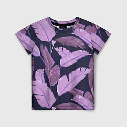 Детская футболка Tropical leaves 4 purple