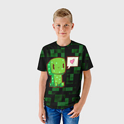 Футболка детская Minecraft Creeper, цвет: 3D-принт — фото 2