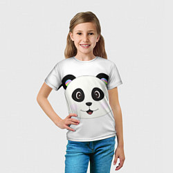 Футболка детская Panda, цвет: 3D-принт — фото 2