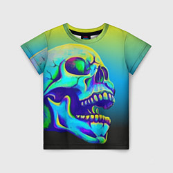 Детская футболка Neon skull