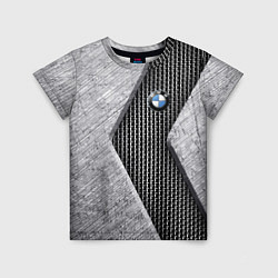 Детская футболка BMW - emblem - metal - texture