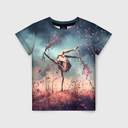 Детская футболка Танцующая с цветами ведьма