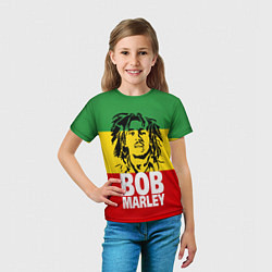 Футболка детская Bob Marley, цвет: 3D-принт — фото 2