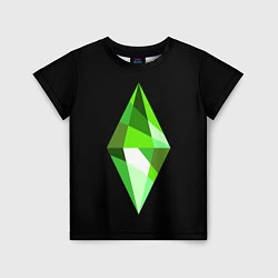 Футболка детская The Sims Plumbob, цвет: 3D-принт