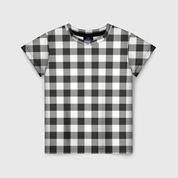 Детская футболка Черно-белая клетка
