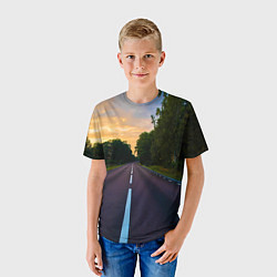 Футболка детская Дорога, цвет: 3D-принт — фото 2