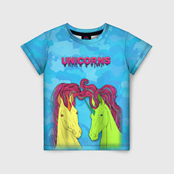 Детская футболка Colored unicorns