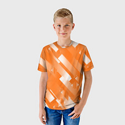 Футболка детская Оранжевый градиент, цвет: 3D-принт — фото 2