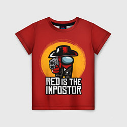 Футболка детская Red Is The Impostor, цвет: 3D-принт