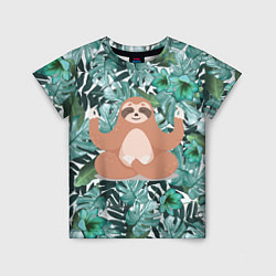 Детская футболка Ленивец Йог