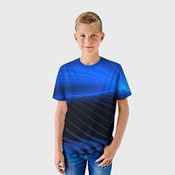 Футболка детская Неоновые лучи, цвет: 3D-принт — фото 2
