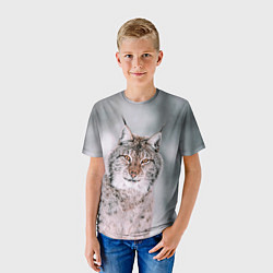Футболка детская Рысь, цвет: 3D-принт — фото 2