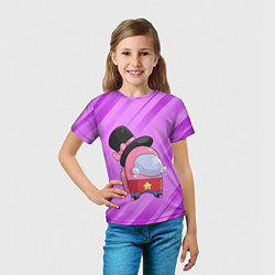 Футболка детская AMONG US - В шляпке, цвет: 3D-принт — фото 2