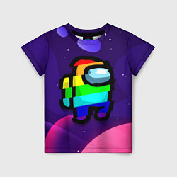 Детская футболка AMONG US - RAINBOW SPACE