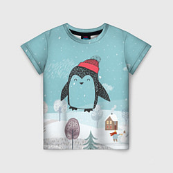 Детская футболка Милый пингвин