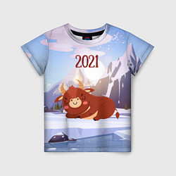 Детская футболка Спящий бык 2021