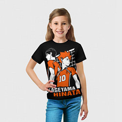 Футболка детская Haikyuu Hinata Kageyama, цвет: 3D-принт — фото 2