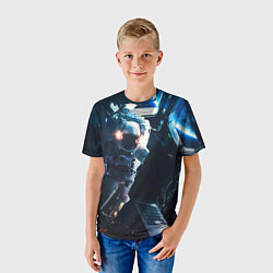 Футболка детская Космонавт, цвет: 3D-принт — фото 2