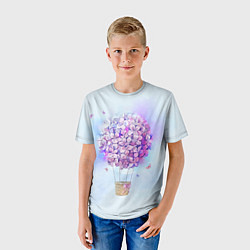 Футболка детская Air flowers, цвет: 3D-принт — фото 2