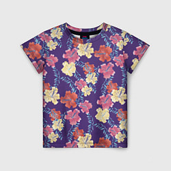Детская футболка Весенний узор из цветов