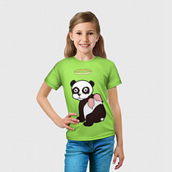 Футболка детская Святая панда, цвет: 3D-принт — фото 2