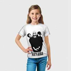 Футболка детская Nirvana Группа, цвет: 3D-принт — фото 2