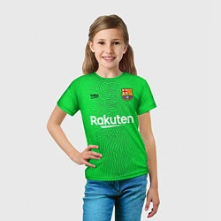 Футболка детская FC Barcelona Goalkeeper 202122, цвет: 3D-принт — фото 2