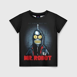 Футболка детская Bender x mr robot, цвет: 3D-принт