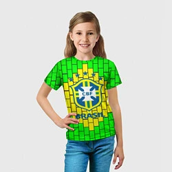 Футболка детская Сборная Бразилии, цвет: 3D-принт — фото 2
