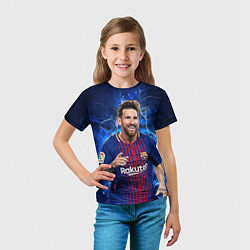 Футболка детская Лионель Месси Барселона 10, цвет: 3D-принт — фото 2