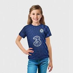 Футболка детская FC Chelsea Home Vapor Match Shirt 202122, цвет: 3D-принт — фото 2