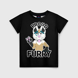 Детская футболка Furry wolf
