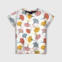 Детская футболка Абстрактные цветы одуванчики