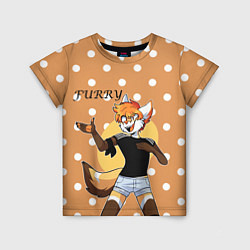 Детская футболка Furry fox guy