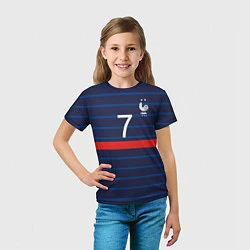 Футболка детская Гризман футболист Франция, цвет: 3D-принт — фото 2