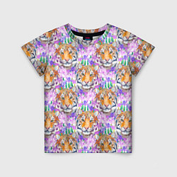 Детская футболка Тигр в цветах