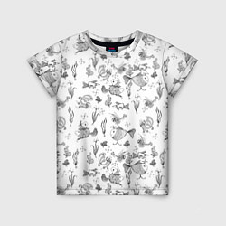 Детская футболка Рисованные сказочные рыбки