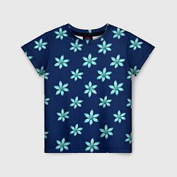 Детская футболка Цветы Голубые