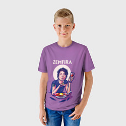 Футболка детская ZEMFIRA арт ужин, цвет: 3D-принт — фото 2