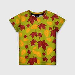 Детская футболка Осенние листья клён и дуб