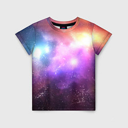 Детская футболка Космос, сияние и звезды